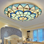 Quana Modern Hemicycle Ceiling Light. Glass. Colored. Living Room