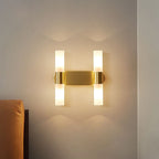Arisha Modern Cylindrical Metal Led Wall Lamp, Gold