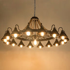 Epoch Vintage Industrial Rope Chandelier Living Room