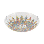 Tiffany Modern Mediterranean Glass Flush Mount Ceiling Light Blue/Yellow/White