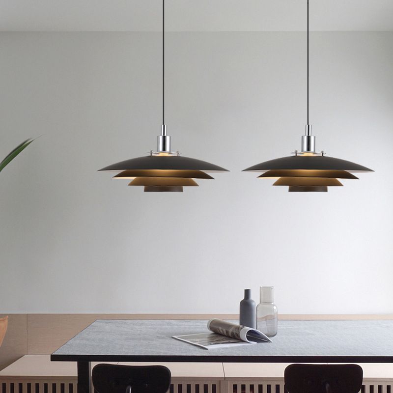 Valentina Modern LED Pendant Light Black/White Living Bedroom Dining Room Metal