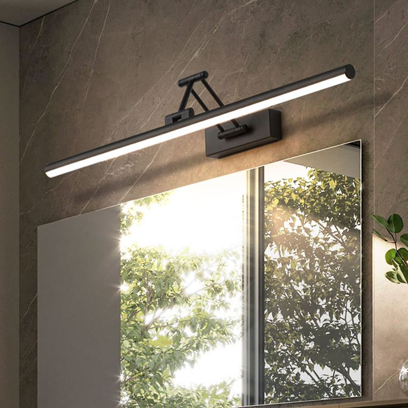Volo Adjustable Simple Linear Wall Sconce Black/White. Bedroom