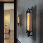 Tronel Vintage Cylinder Metal Wall Lamp, Black/Red/Silver/Gold
