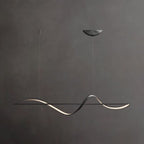 Zelin Minimalist Linear Suspension Metal/Acrylic Black/Gold Living Room