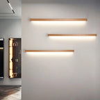 Muto Linear Mirror Wooden Front Vanity Wall Lamp