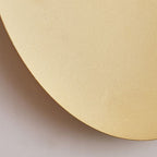 Kyris Round Minimalist Wall Sconce Black/Gold/White. Living Room