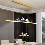 Arisha Pendant Light Black/Gold Mountain Living Room/Dining Room