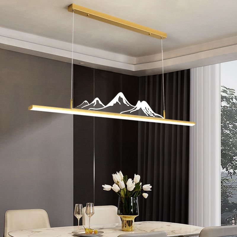 Arisha Pendant Light Black/Gold Mountain Living Room/Dining Room