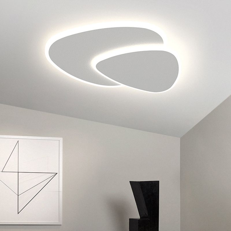 Zeno Modern Triangle Ceiling Light White Living Room