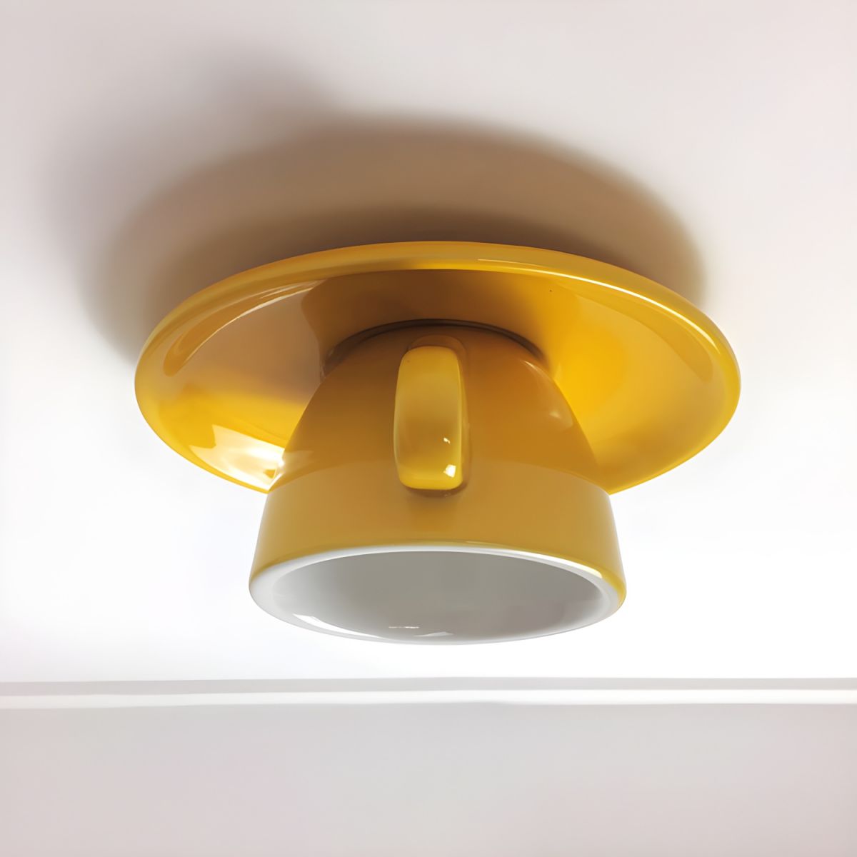 Valentina Modern Ceiling Light, Blue/Pink/Yellow, Coffee Cups, Ceramic, Bedroom