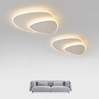 Zeno Modern Triangle Ceiling Light White Living Room