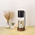 Japanese Wood 1-Light Dimmable Wax Melting Table Lamp