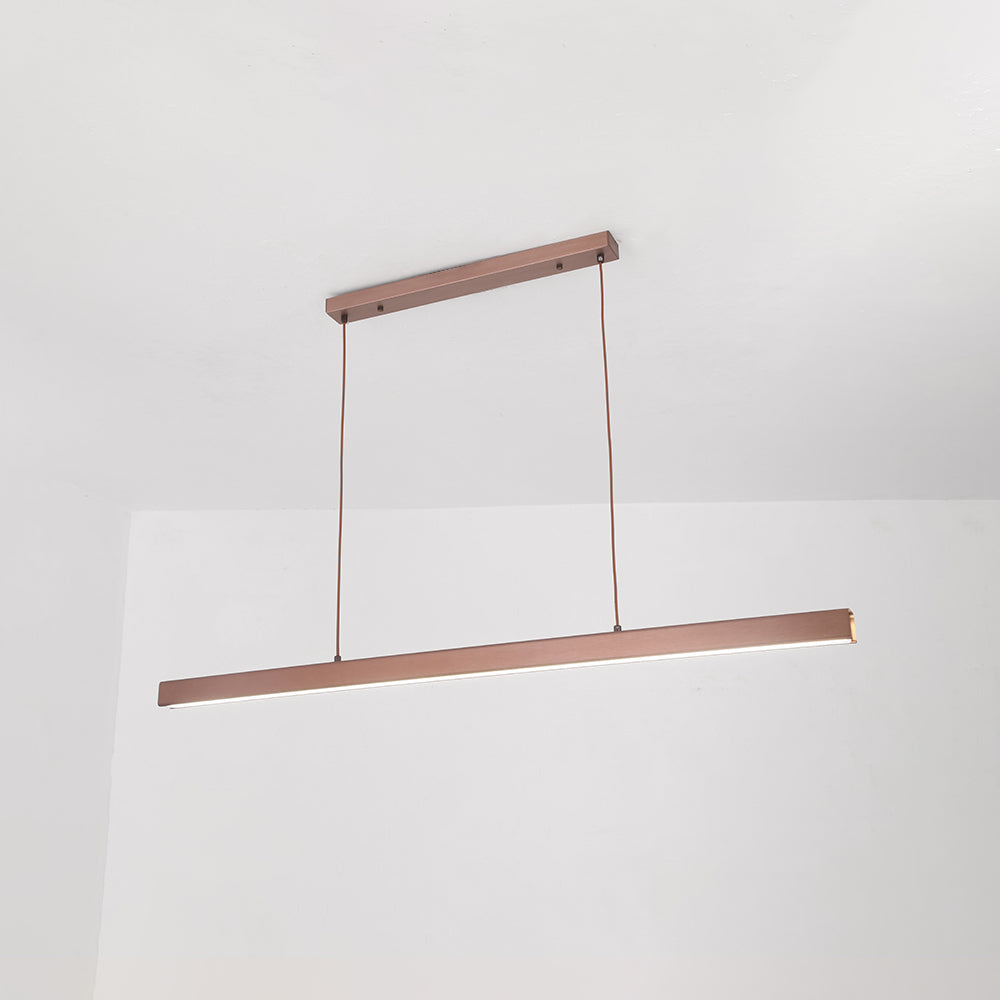 Arisha Modern LED Pendant Light Linear Black/Brown Dining Room Metal