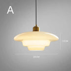 Hanging Ceiling Lamp with Milk White Glass