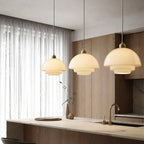 Hanging Ceiling Lamp with Milk White Glass