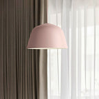 Nordic Style Dome Shade Hanging Ceiling Light 10"/16" Dia 1 Light Metal Pendant Lamp in Black/Green for Bedroom
