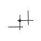 Metal Crossed Lines Wall Sconce Light Simplicity 4 Lights Black/Gold Wall Lamp in Warm/White Light