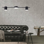 Drum Aluminum Island Pendant Modern Simple 3/5-Head Black/Gold Ceiling Light Fixture in Warm/White Light