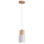 Nordic Wood Cylinder LED 1-Light Pendant Light