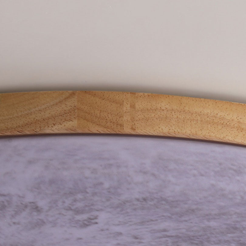 Nordic Wood & PVC Round LED Flush Mount Ceiling Light 1-light