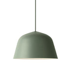 Nordic Style Dome Shade Hanging Ceiling Light 10"/16" Dia 1 Light Metal Pendant Lamp in Black/Green for Bedroom