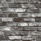Brick Print Wallpaper Roll Dark Color Industrial-Style Wall Art for House Interior