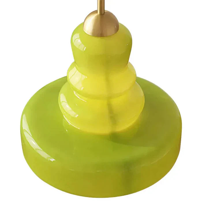 Designer Hanging Lamp with Milk Glass Bauhaus