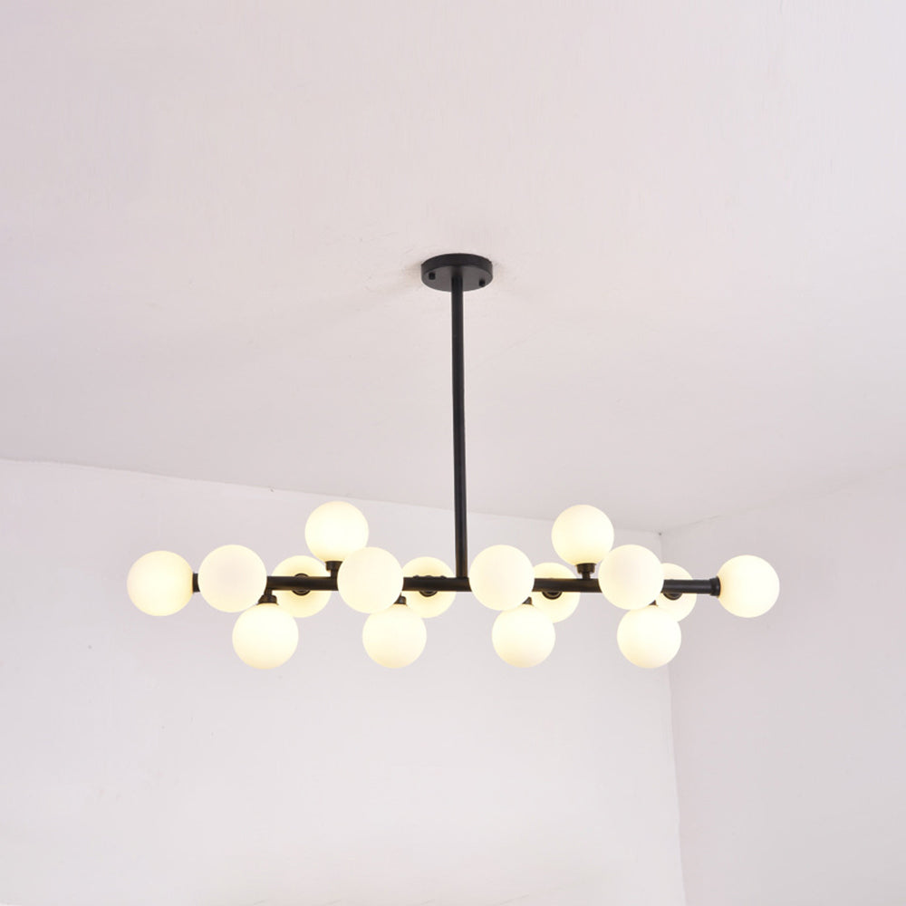 Valentina Bass Glass Bubble Golden Chandelier