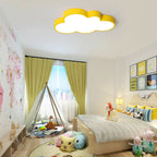 Cloud Child Bedroom Flush Mount Light Acrylic Nordic Style Macaron Colored Ceiling Lamp