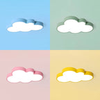 Cloud Child Bedroom Flush Mount Light Acrylic Nordic Style Macaron Colored Ceiling Lamp