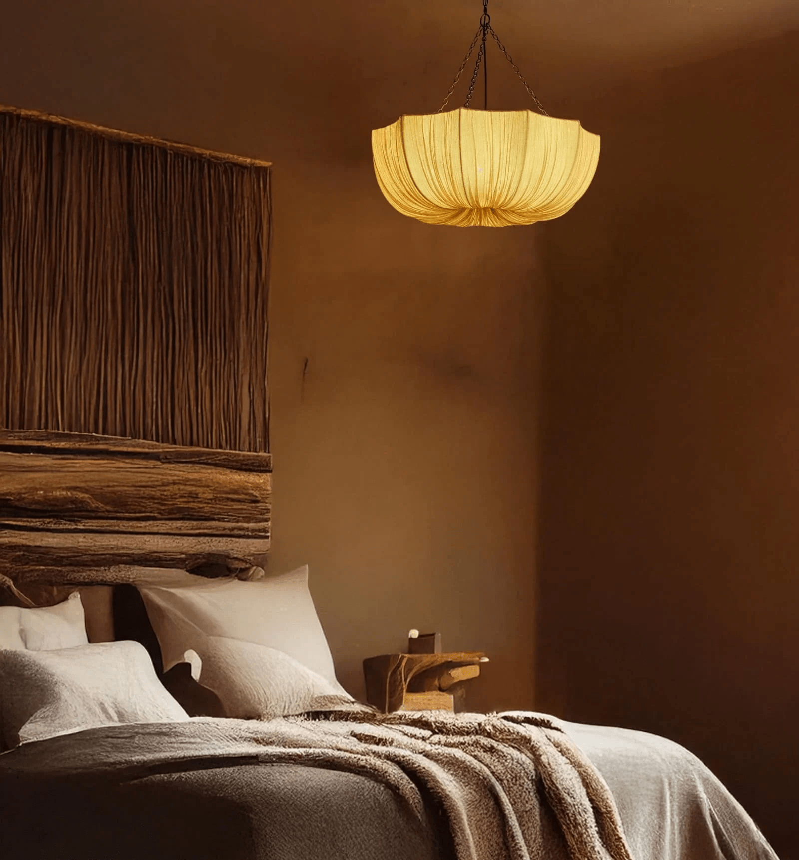 Aurelia Vintage Fabric Hanging Light