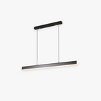 Arisha Modern LED Pendant Light Linear Black/Brown Dining Room Metal