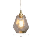 Contemporary Pear Shaped Hanging Lamp Clear Glass 1 Light Pendant Light for Dining Room