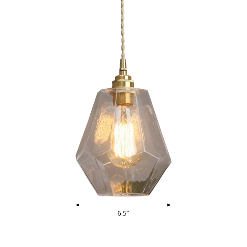 Contemporary Pear Shaped Hanging Lamp Clear Glass 1 Light Pendant Light for Dining Room