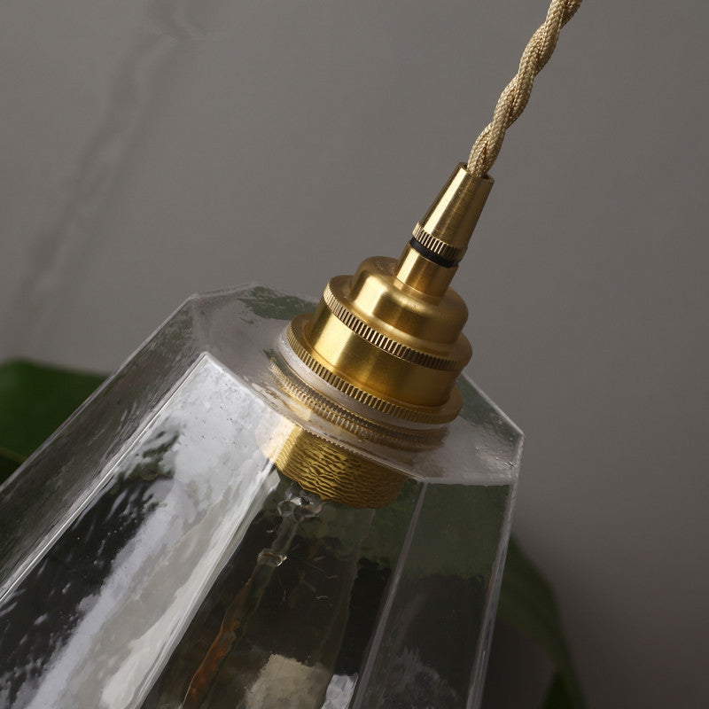 Contemporary Pear Shaped Hanging Lamp Clear Glass 1 Light Pendant Light for Dining Room