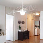 Zenro Modern Wave Suspension. Fabric. Black/Brown/Gold/White. Living Room