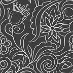 Black and White Minimalist Mural Wallpaper Whole Floral Wall Art for Living Room