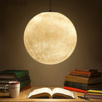 White Super Moon Pendulum Light Romantic Modern 1-Light Ceiling Hang Lamp, 10"/12"/16" Wide