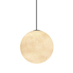 White Super Moon Pendulum Light Romantic Modern 1-Light Ceiling Hang Lamp, 10"/12"/16" Wide