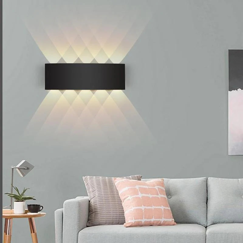 Ray Modern Outdoor Wall Light Rectangle LED White Metal Terrace