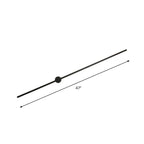 Black Slim Rod Sconce Lighting Minimalist 23.5"/31.5"/47" High LED Metal Wall Mounted Lamp for Bedroom