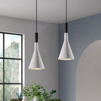 Grey/White/Coffee Funnel Pendant Light Nordic Cement 1 Head Dining Table Suspended Lighting Fixture