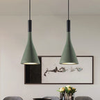Grey/White/Coffee Funnel Pendant Light Nordic Cement 1 Head Dining Table Suspended Lighting Fixture