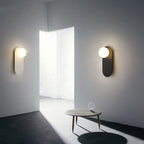 Nordic Minimalist Glass Globe Wall Sconce Light 1-light