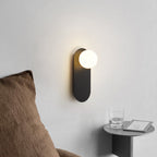 Nordic Minimalist Glass Globe Wall Sconce Light 1-light
