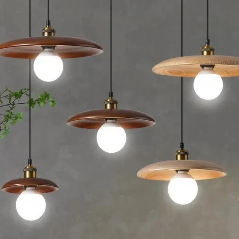 Virena - Nordic Minimalist Wooden LED Pendant Lamp