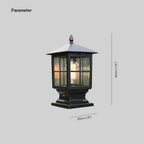 Etilo Modern Metal Glass Lantern LED Outdoor Light Post