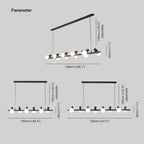 Epoch Vintage LED Chandelier Black Metal Dining/Living Room/Bar