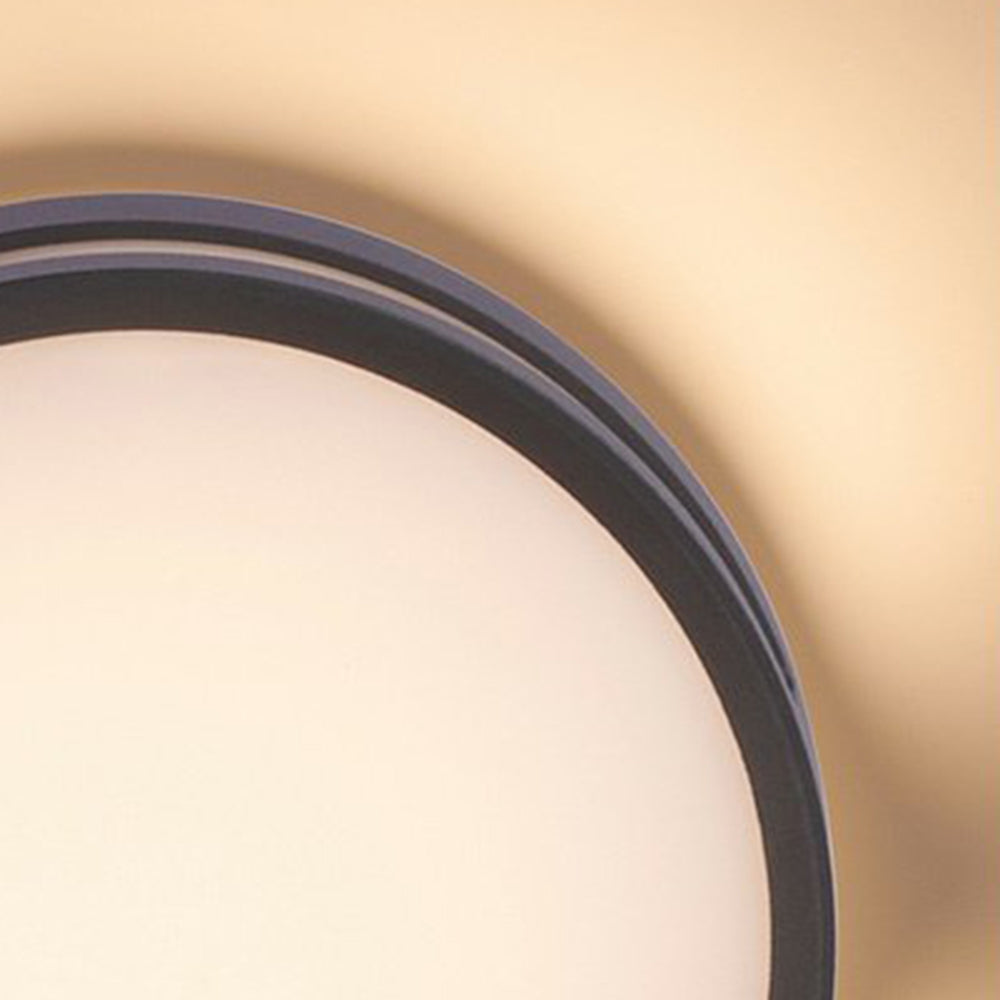 Ray Modern Round Metal/ Outdoor Waterproof Wall Lamp, Black