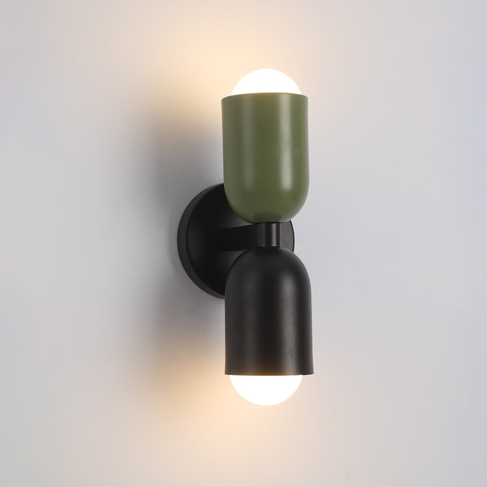 Kira Scandinavian Cylinder Wall Sconce Colored Metal Living Room